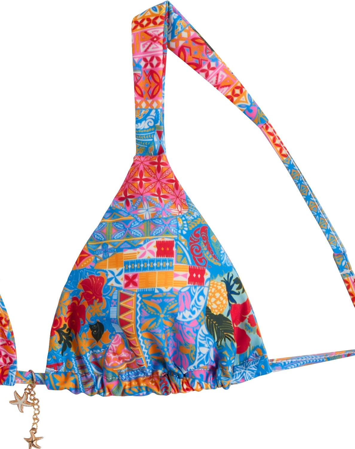 Women's 2 Piece Floral Tropical Print Bikini Set Boho Triangle Bathing Suit Tie Backless Swimsuit Sets - Image 4