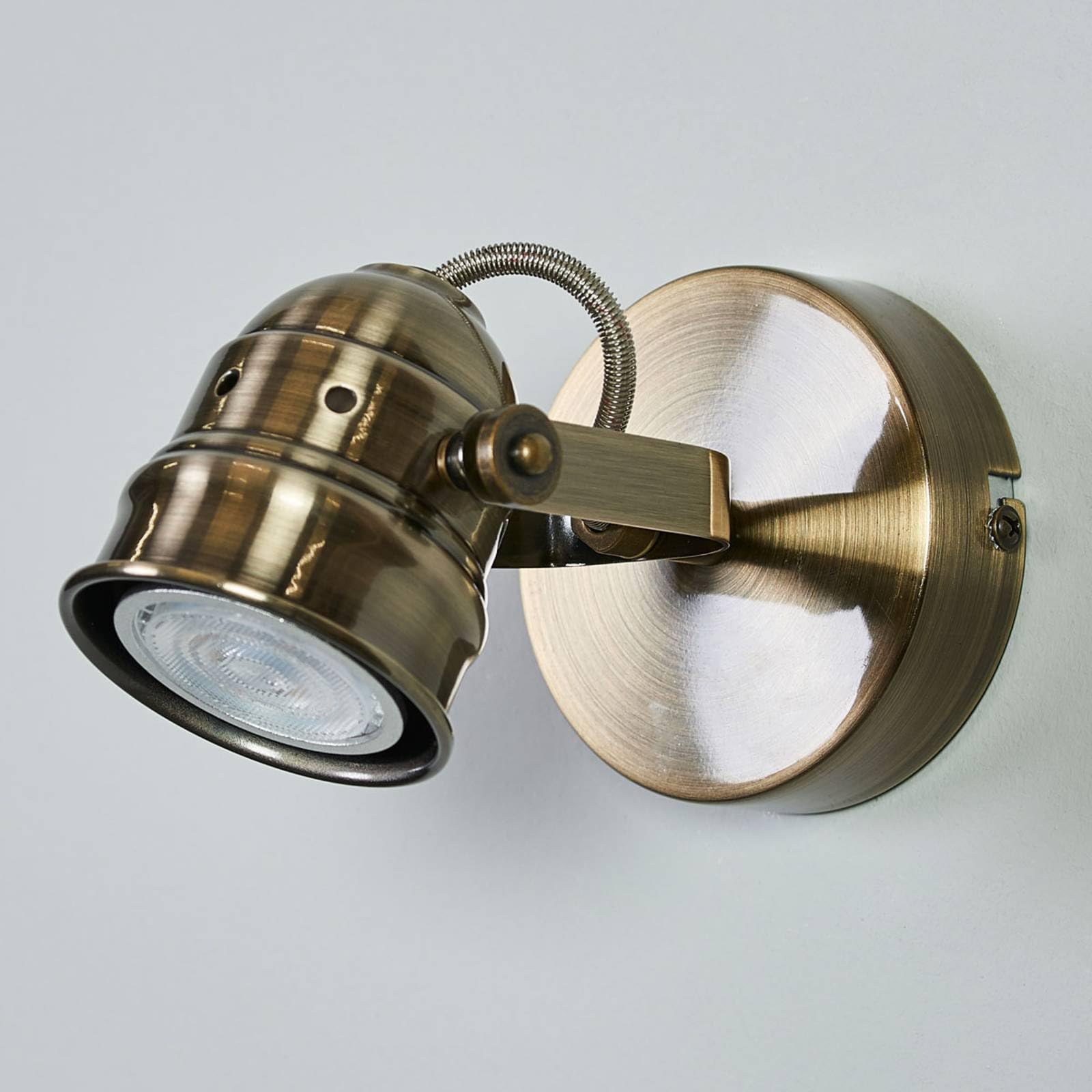 Applique Da Parete Lindby Mael In Vetro Marrone E Ottone Antico – Stile Classico, E14, IP20