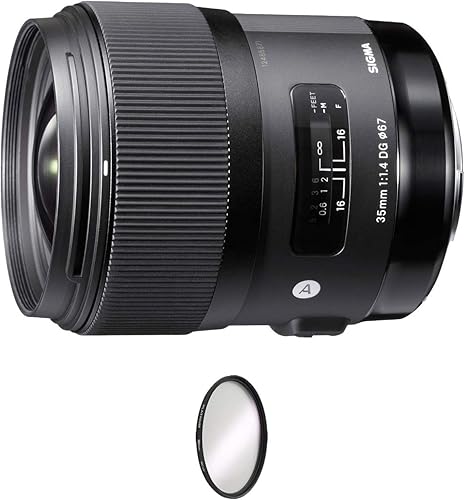 Miniatura 1 de Sigma Lente artística HSM de 1.378in f1.4 DG para Sony E + filtro protector UV