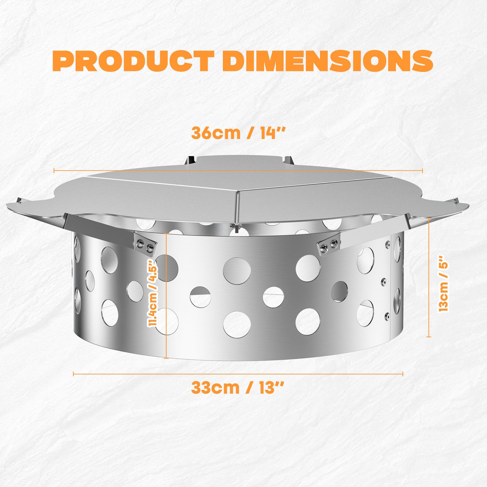 Onlyfire Kit de Fumage en Acier Inoxydable pour Barbecue Weber 57 cm, Boîte à Charbon avec Réflecteur de Chaleur