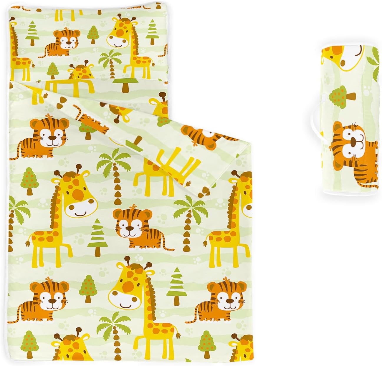 Nap Mat -Excavator Sleeping Bag with Removable Pillow - Daycare and Sleepovers Preschool Kindergarten Bedding Set for Kids Toddler Boys Girls