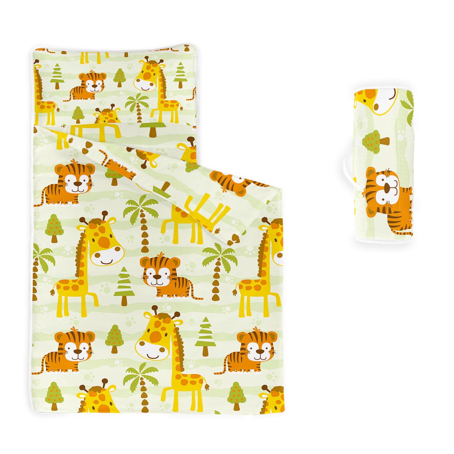 Nap Mat -Excavator Sleeping Bag with Removable Pillow - Daycare and Sleepovers Preschool Kindergarten Bedding Set for Kids Toddler Boys Girls