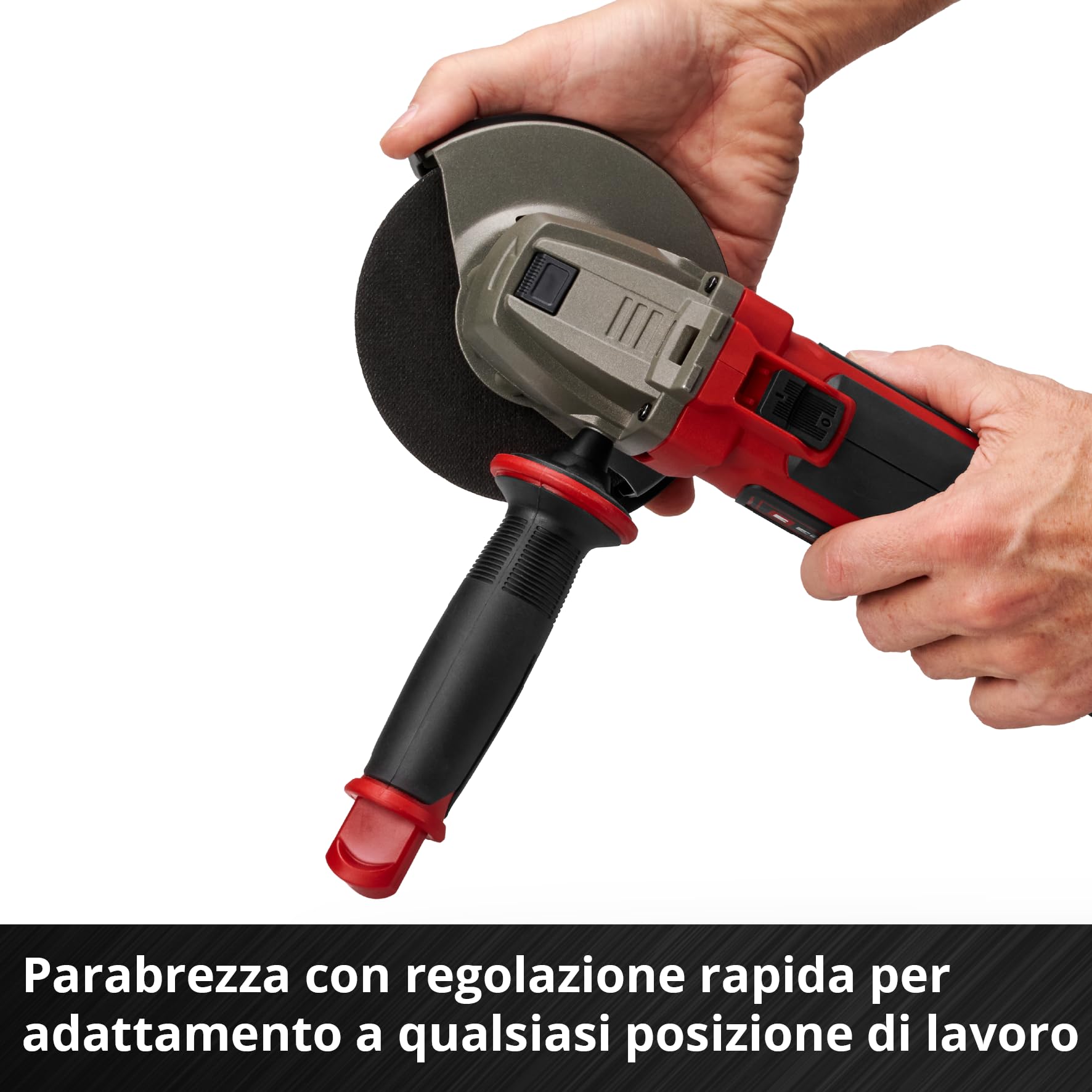 Einhell Smerigliatore angolare a batteria TE-AG 18/125-2 Li (1x 4,0 Ah) Power X-Change (18 V, 44 Nm, mandrino autoserrante da 33 mm, 20 livelli di coppia, incl. 2 batterie 4,0 Ah + caricabatterie)