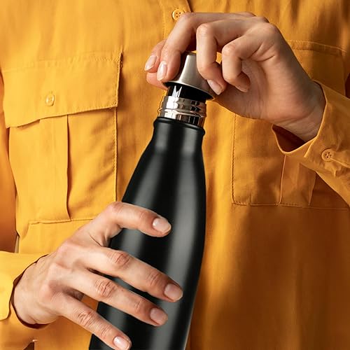 Miniatura 5 de Mont-Clair H2O - Botella de agua de acero inoxidable aislada al vacío, sin BPA, bebidas frías 12 horas y bebidas frías las 24 horas, botella de agua