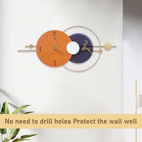 Miniatura 4 de Reloj de pared decorativo grande de 31.5 pulgadas, reloj de pared moderno para decoración de pasillo, reloj de decoración de pared grande, reloj de