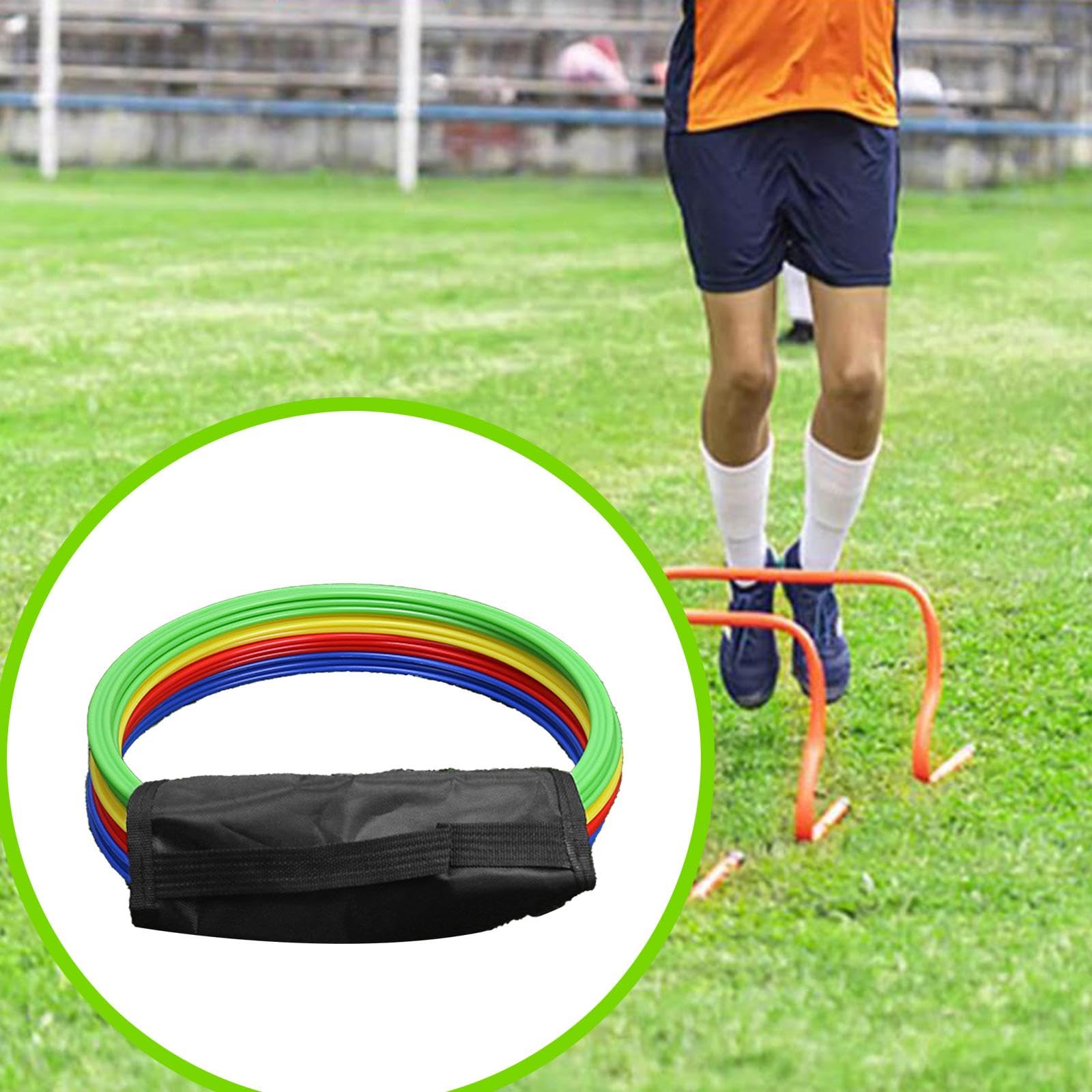 12 Aros de Agilidad, Aros de Velocidad, Aros de Salto Versátiles, Círculo de Velocidad para Ejercicios, Juegos, Fútbol, ​​Gimnasia y Otros Deportes