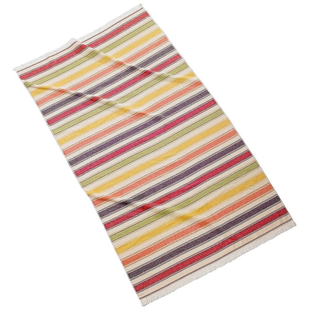 Kassatex Oversized Beach Towel - 40"x70", 100% Cotton, Striped Pareo With Terry Back & Fringe - View #2