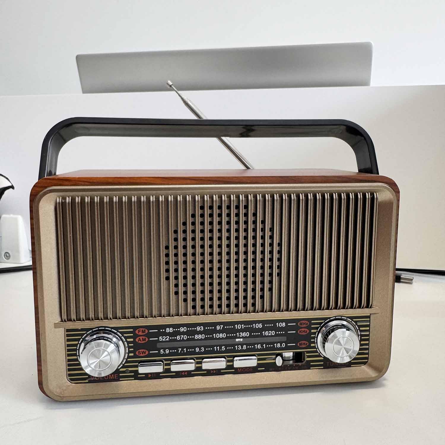 Przenośne wielofunkcyjne radio w stylu retro – pasma AM/FM/SW, Bluetooth, AUX, TF/USB, długa żywotność baterii, idealne do domowego i zewnętrznego sprzętu survivalowego
