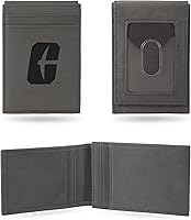 Vista 87 de Rico Industries NCAA - Cartera de bolsillo frontal grabada con láser gris, compacta, cómoda, delgada