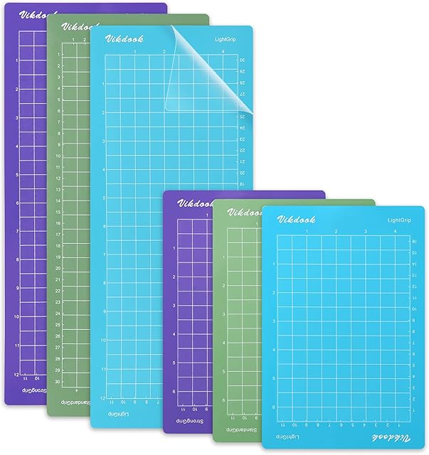 VIKDOOK Cutting Mat for Cricut Joy 4.5X12 4.5X6.5 Variety Grip Replacement Adhesive Light Standard Strong Grip Mat for Cricut Joy Accessories