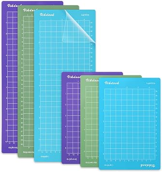 Cutting Mat for Cricut Joy 4.5 X12 4.5X6.5 Variety Grip Sticky Cutting Mat Pack Blue Light Grip Green Standard Grip Purple Strong Grip 6 Mats Pack