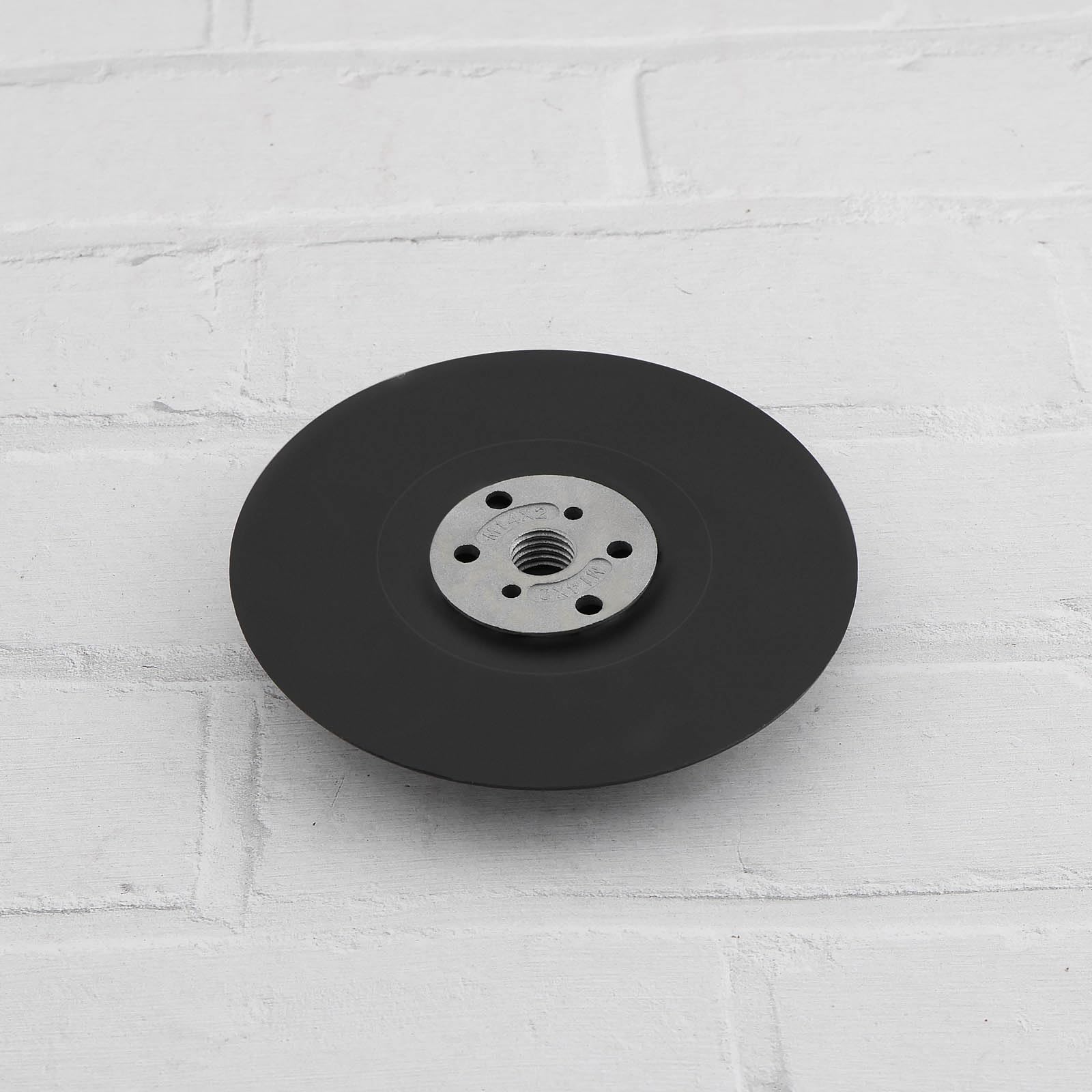 Create idea 4 dischi abrasivi M14 da 125 mm in gomma e acciaio per carta abrasiva vassoio smerigliatrice angolare speciale Ddisc nero, BF005_M
