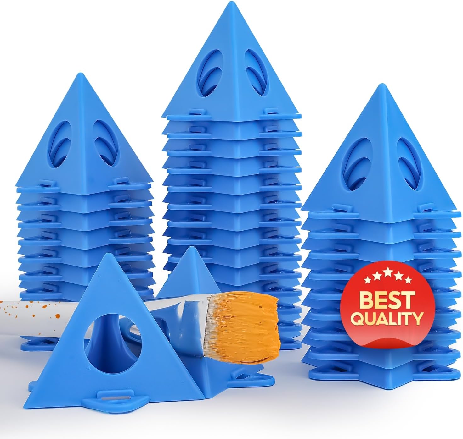 Painters Pyramids Stands, Paint Triangle Stands, Painting Pyramid for Cabinet & Doors, Painter's Points, Mini Cones Tripods, Cabinet Pouring Riser Support Accessories (36pcs)