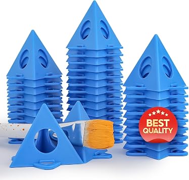 ATJATJ Painters Pyramids Stands, Paint Triangle Stands, Painting Pyramid for Cabinet & Doors, Painters Points, Mini Cones Tripods, Cabinet Pouring Riser Support Accessories 36pcs