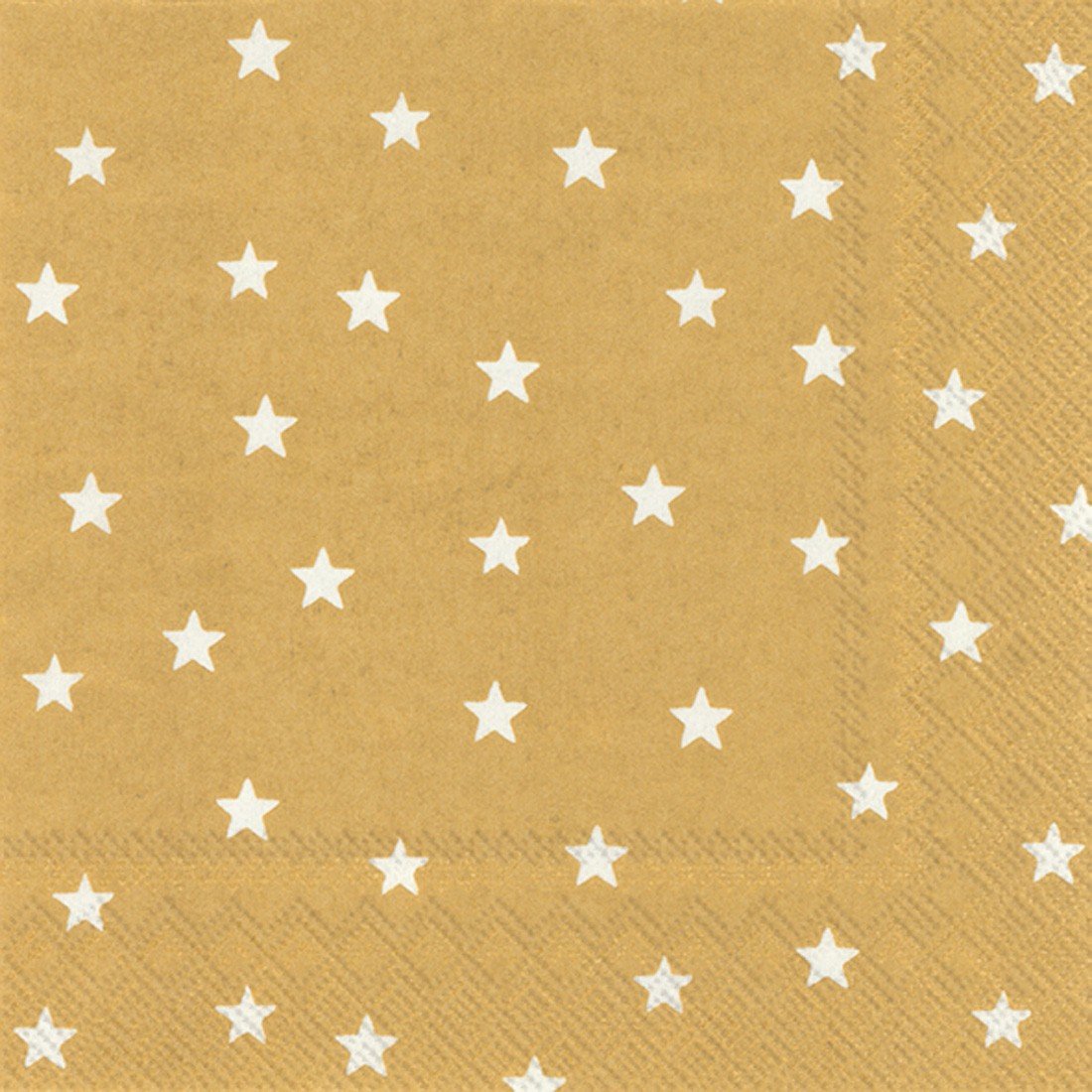 Ideal Home Range 20-Count Paper Cocktail Napkins, Little Stars Gold