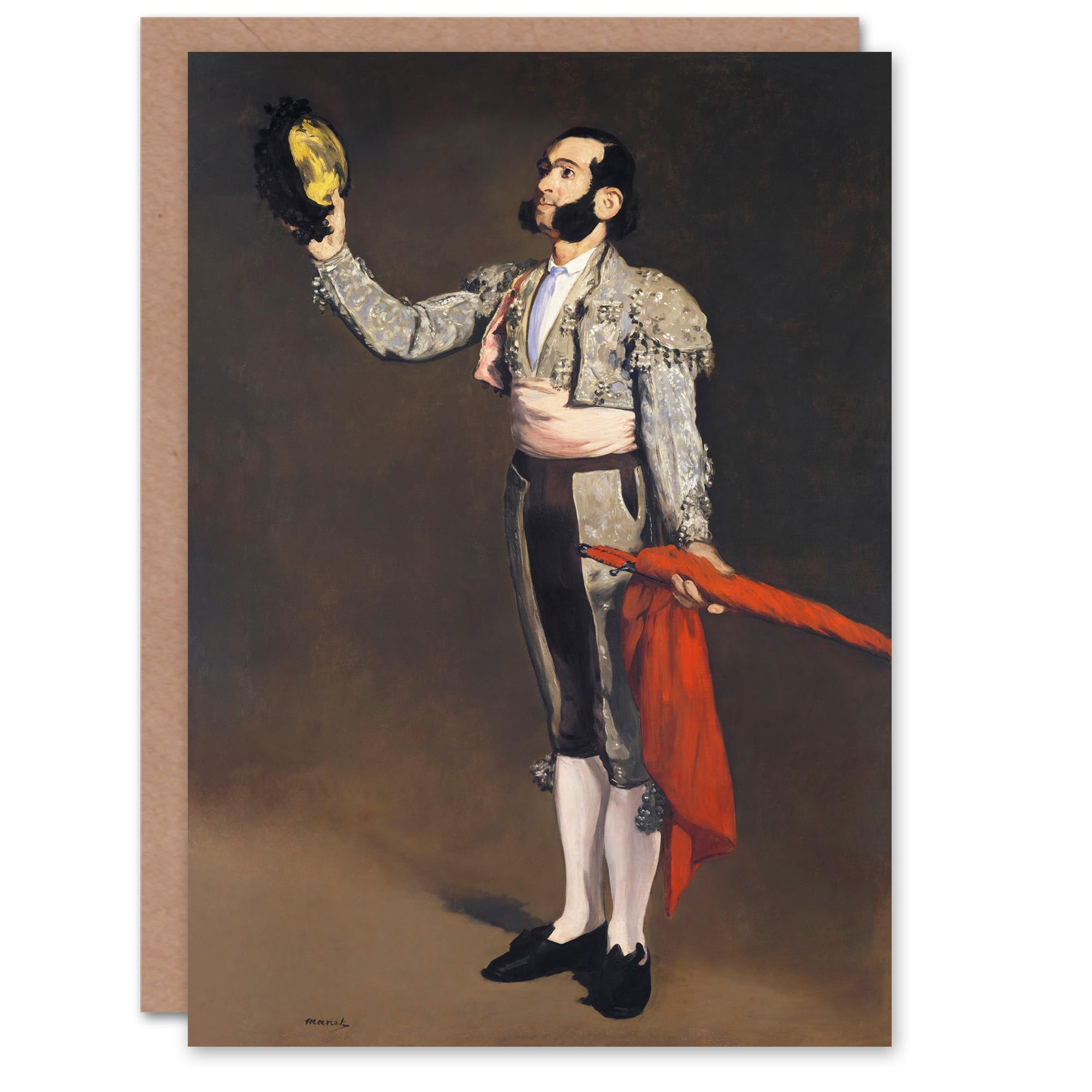 Artery8 Edouard Manet Art Card A Matador Saluting Portrait Painting