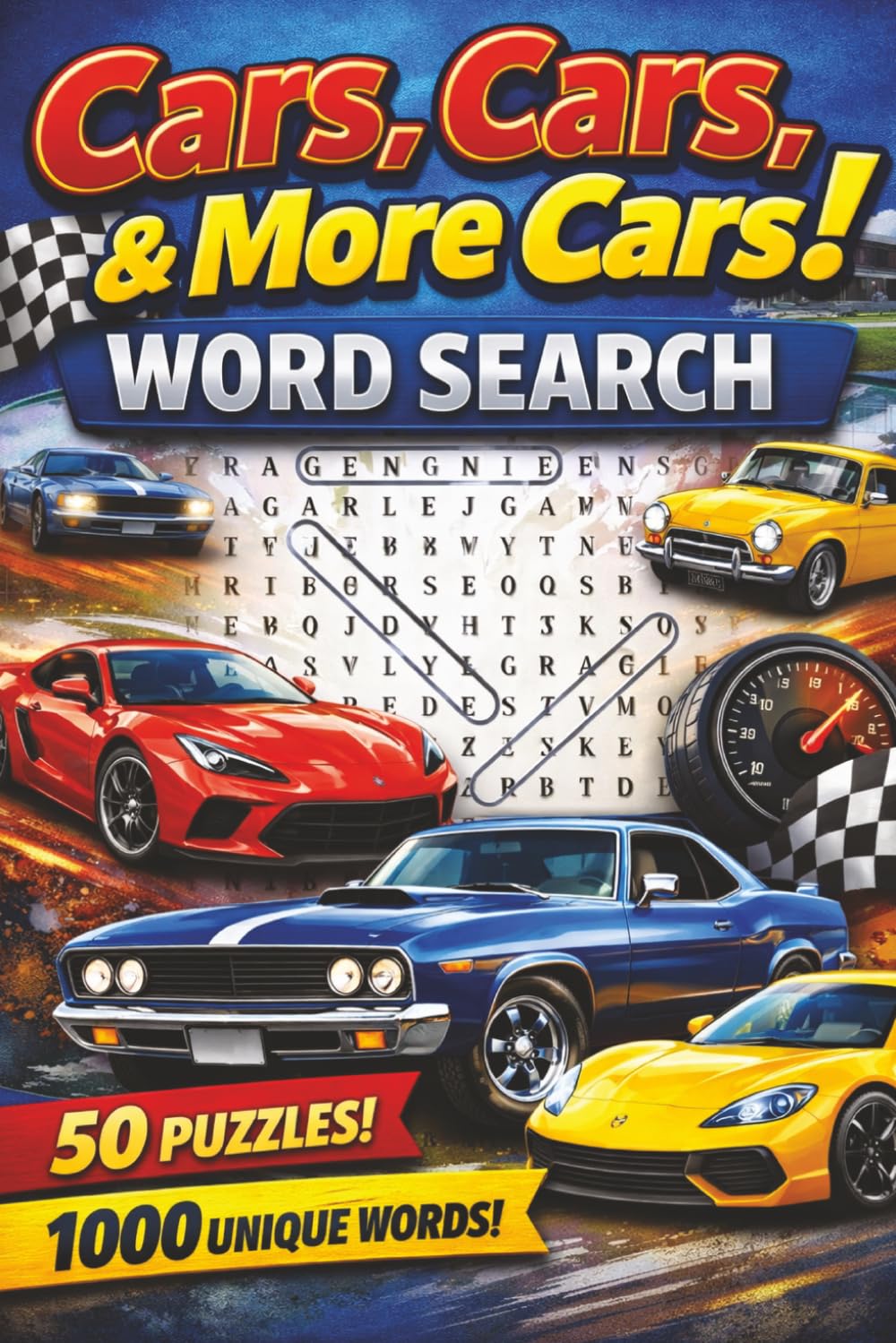 Cars, Car, & More Cars! Word Search: A Fun-Filled Word Search Adventure for Car Enthusiasts, Gearheads & Puzzle Fans