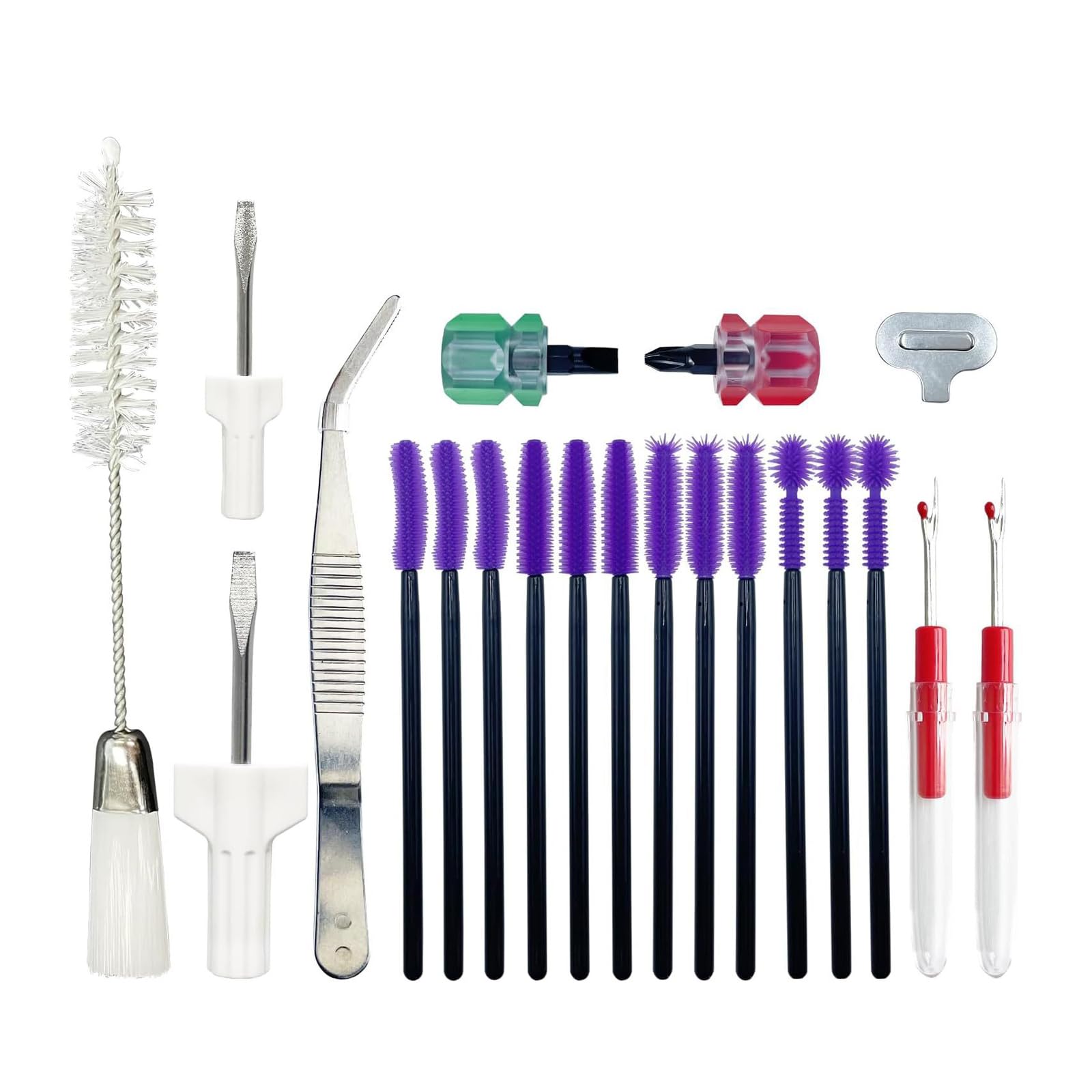 Hsioluted 21 Piece Multifunctional Sewing Machine Tool Set for All Cleaning Repair and Maintenance Tasks for Professional Use Sewing Cleaning Set