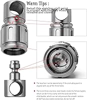 Vista 2 de TISUR Llavero de liberación rápida,Llavero mosquetón de titanio,Enlazador de cadena giratoria de doble extremo desmontable