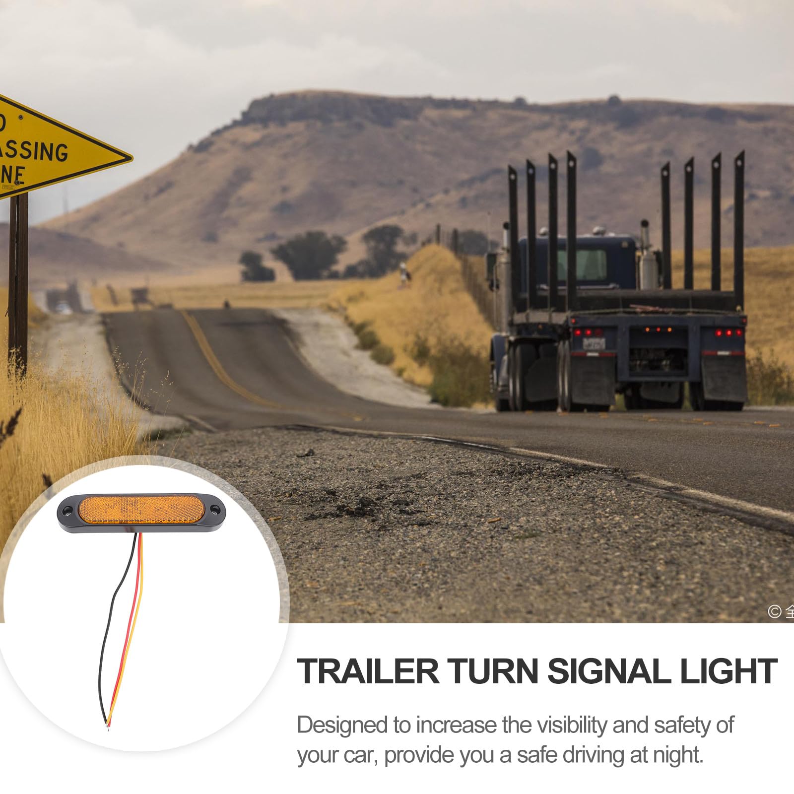 4 Luces Laterales LED para Camión y Remolque 27 LED 12v-30v Luz de Freno y Señalización Amarilla para Emergencia y Seguridad Vial