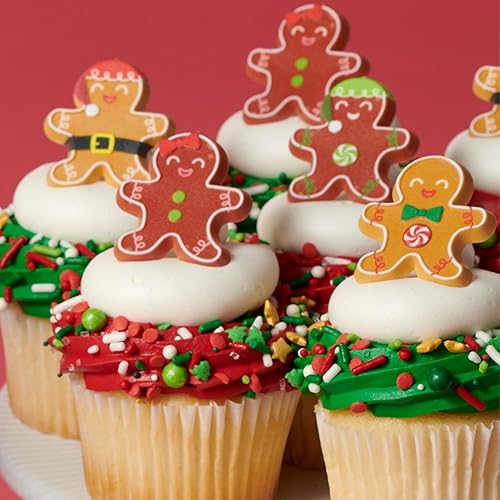 Miniatura 3 de DECOPAC North Pole Fusion Mix Candy Sprinkles 26 onzas estrellas doradas de Navidad árboles verdes bayas rojas chispas festivas comestibles para