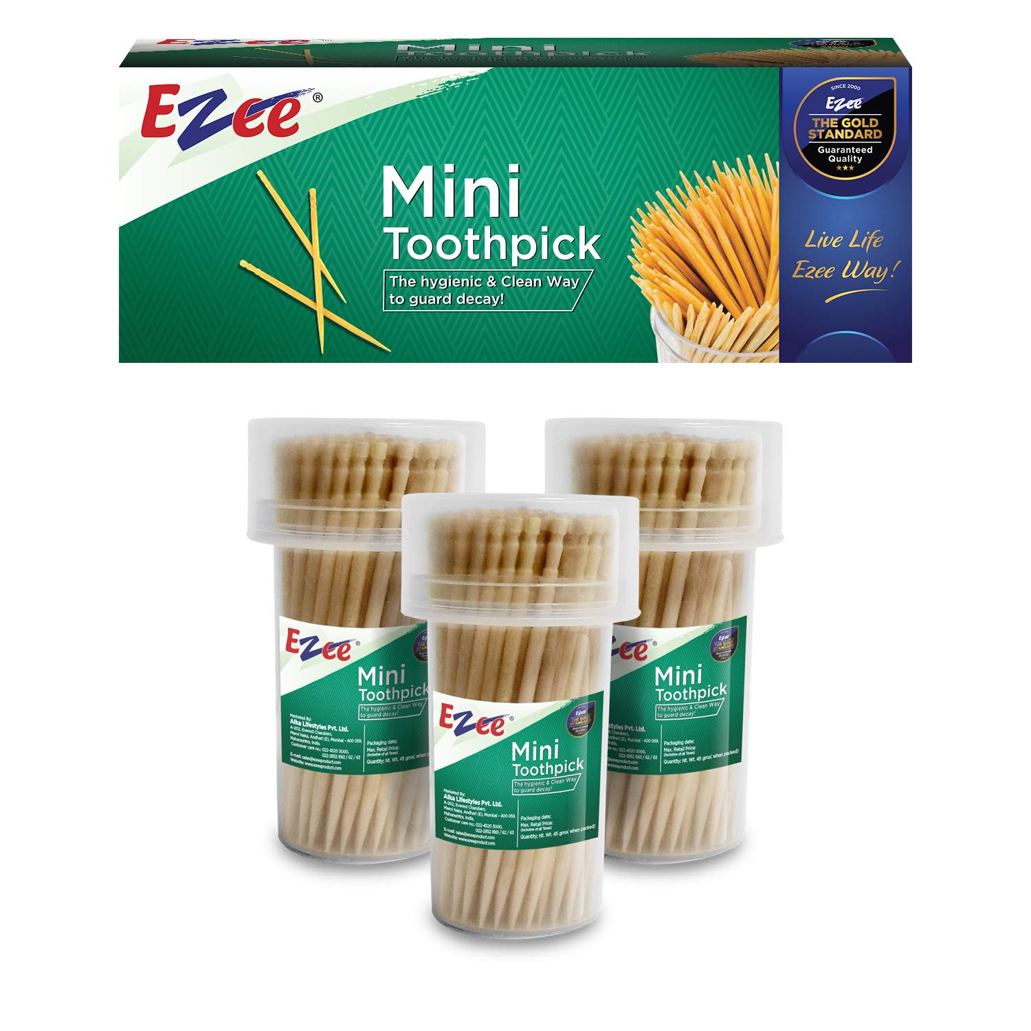 Buy Ezee Wooden Mini Toothpicks 5600 Sticks Online at Low Prices in
