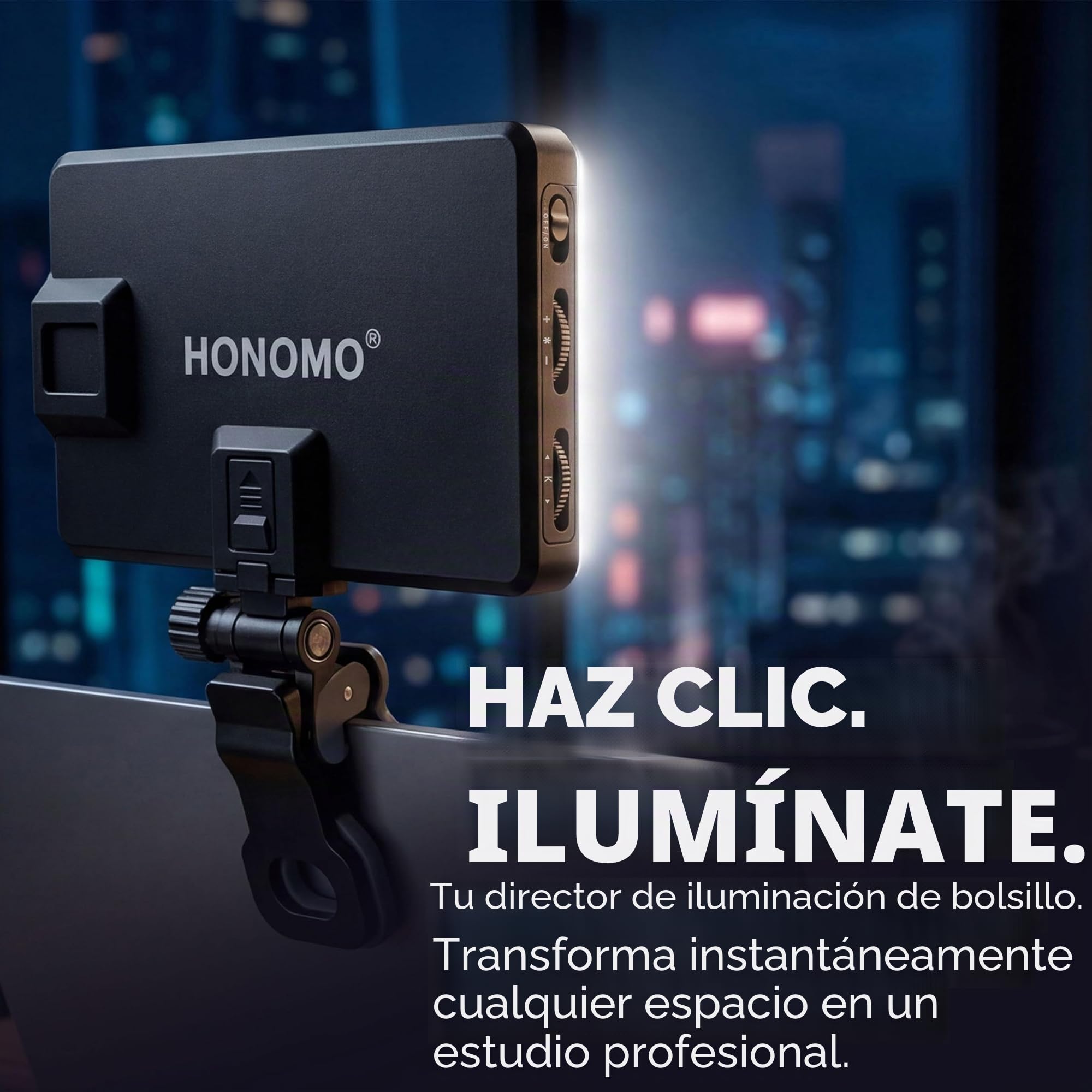120LED 3000mAh Luz de selfie recargable, tamaño de bolsillo, clip de luz de relleno compatible con teléfono, cámara y portátil para fotos, videos,transmisión en vivo de Tiktok,reuniones de Zoom