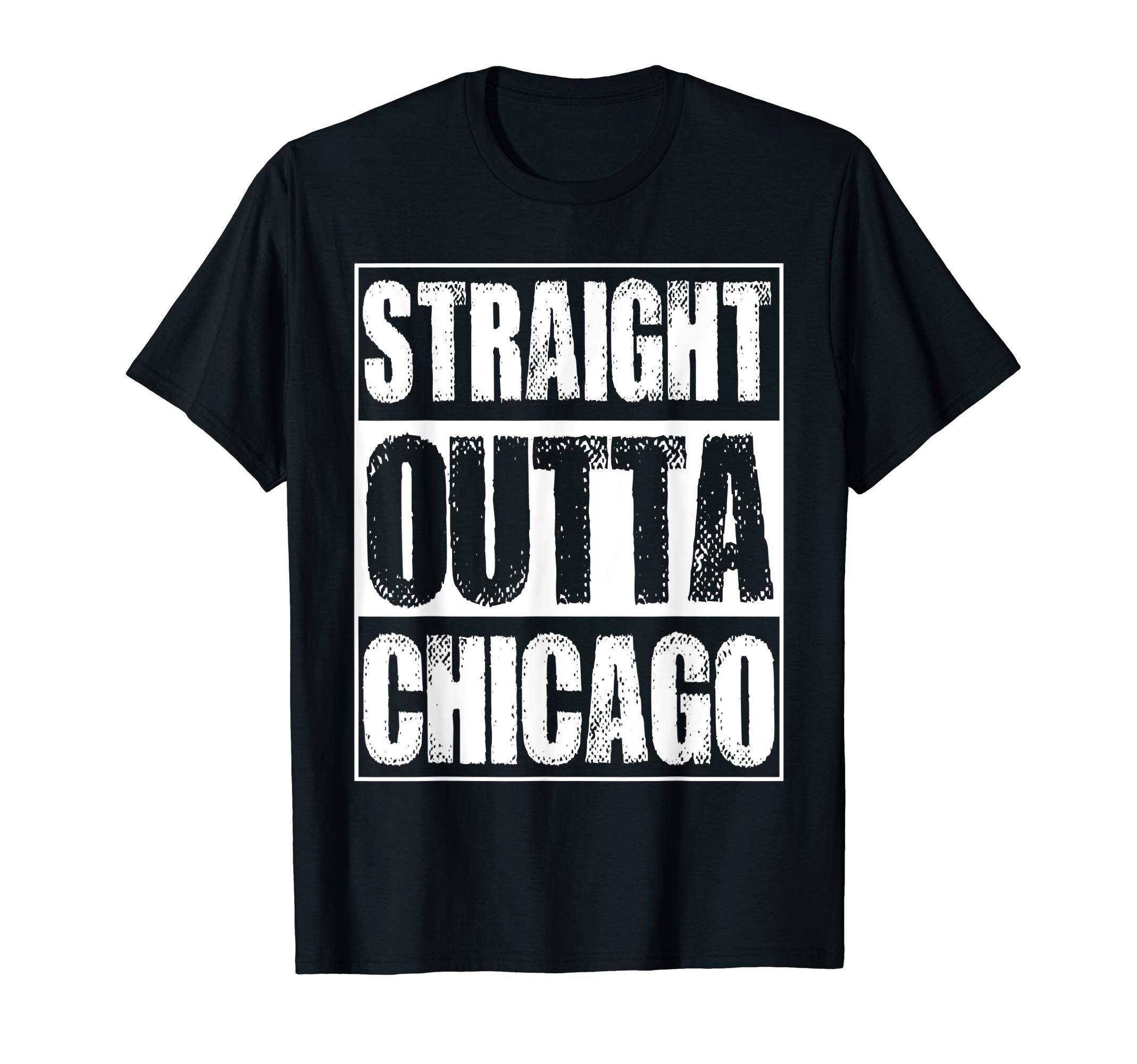Straight Outta Chicago Tee Shirts Co.Vintage Straight Outta Chicago Illinois Gift T-Shirt