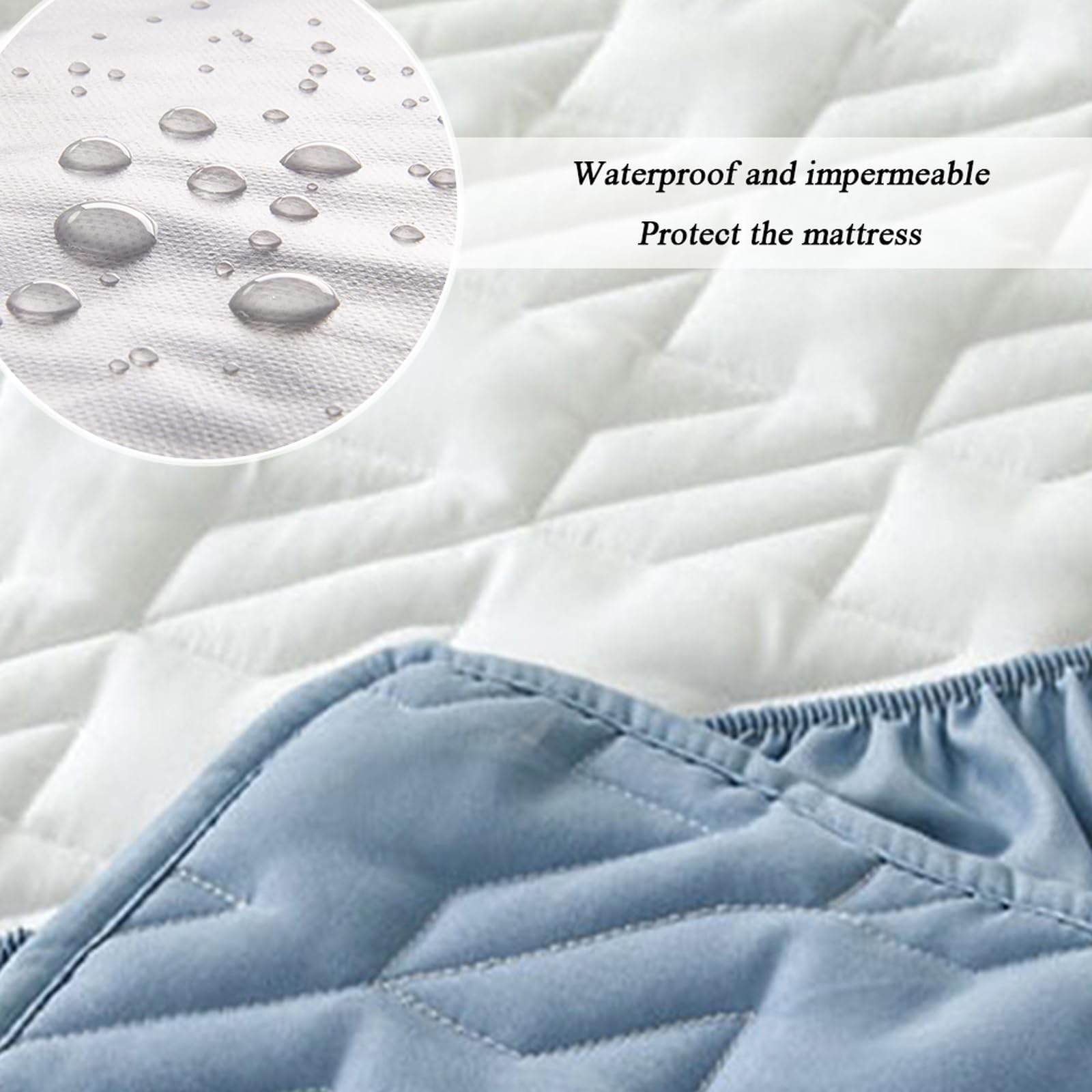 Lenzuolo con angoli impermeabili, 120 x 200 cm + tasca profonda 30 cm, con federa, coprimaterasso di alta qualità per il massimo comfort e protezione