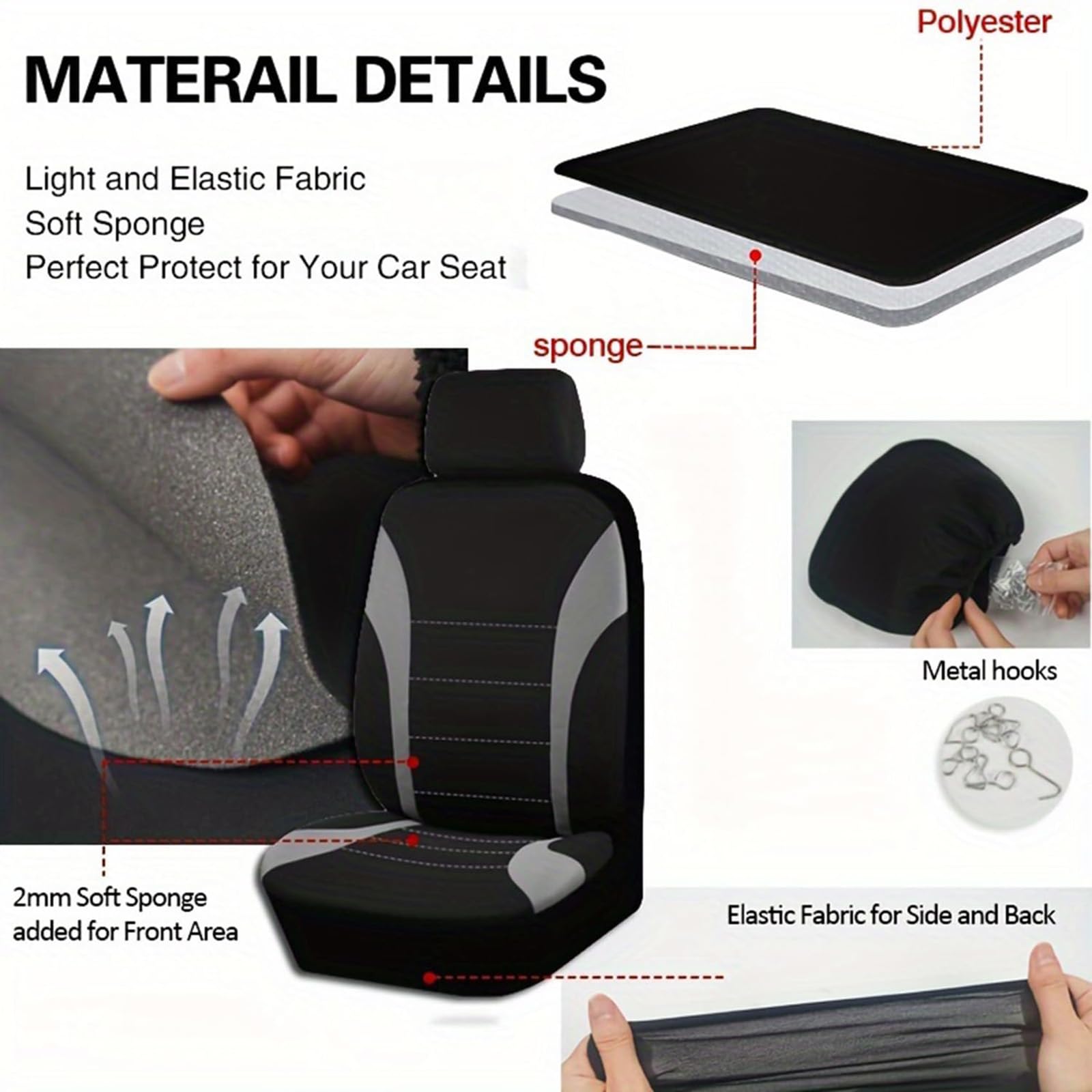 Autostoel Beschermer, voor Suzuki S-cross 2014-2024 Anti-slip Autostoel Beschermer, voor Suzuki S-cross 2014-2024 Anti-slip