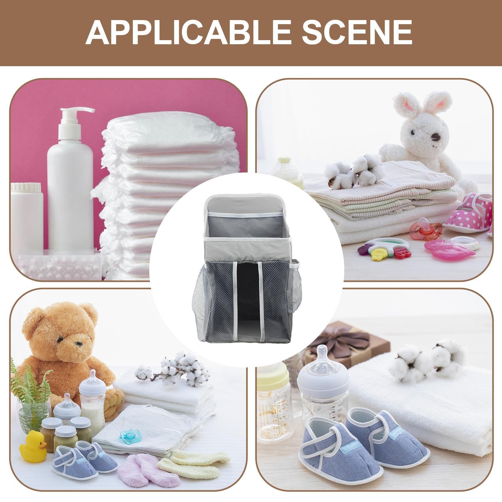 Organizador De Pañales Para Cuna Almacenamiento Para Juguetes De Cuna | Organizador De Pañales Para El Bebé Para Juguetes Biberones Toallitas Guarderías Futuras Mamás Canguros Dormitorio Viaje