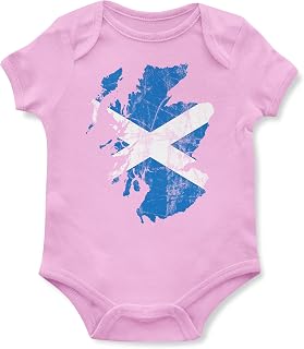 Scotland Flag Country Outline Babygrow Baby Vest Scottish Nations Football Rugby Supporter