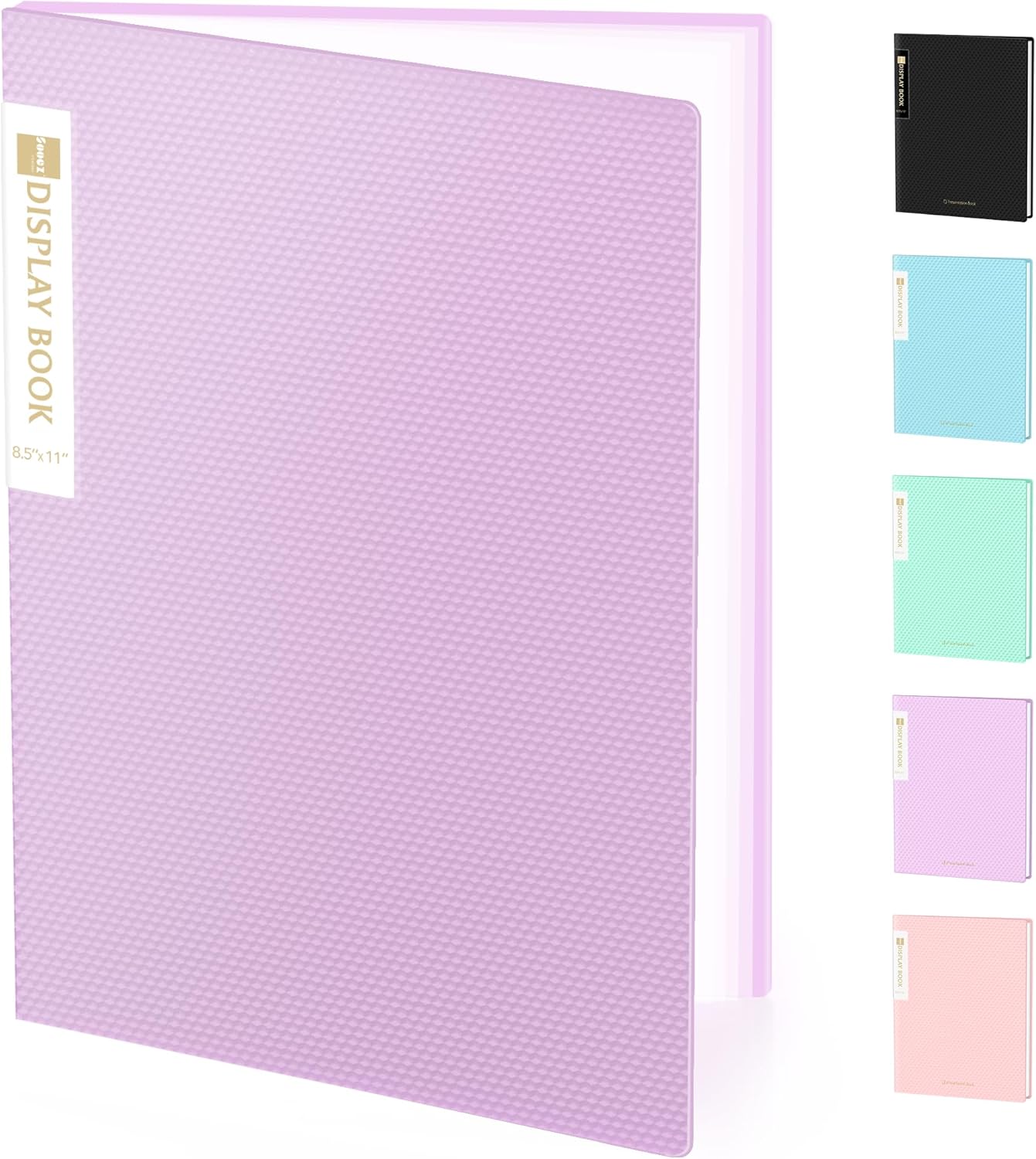 6 Pack Binder with Plastic Sleeves 18-Pocket, Displays 36 Pages, Sooez 8.5x11 Presentation Folders with Clear Sheet Protectors, Art Portfolio Binder for Certificate & Office Project Folder