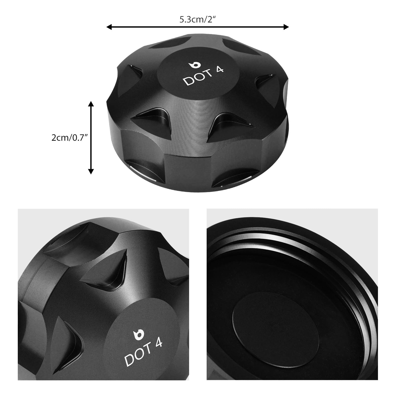 Bevinsee Bremsflüssigkeitsbeh?lterdeckel 5Q0611349B Compatible with Golf MK5 MK6 MK7 MK8 Polo Schwarz