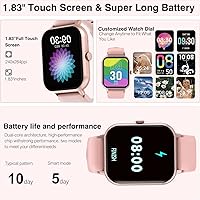 Vista 6 de Smart Watch for Men Women Compatible with IOS Android Phone, 1.83" Full Touchscreen IP68 Waterproof Smart Watches,Fitness Tracker with Make/Recive