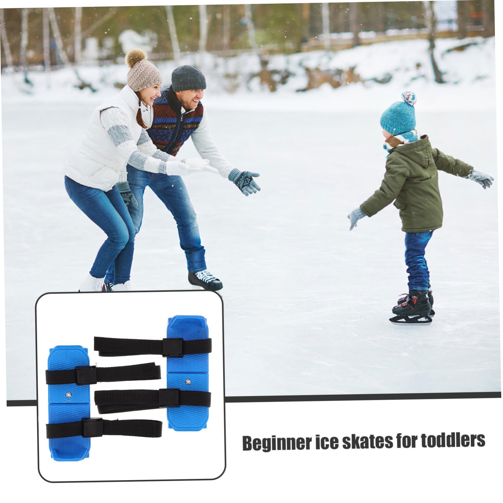 Patins à Glace 1 Paire Réglables Double Runner pour Garçon et Filles