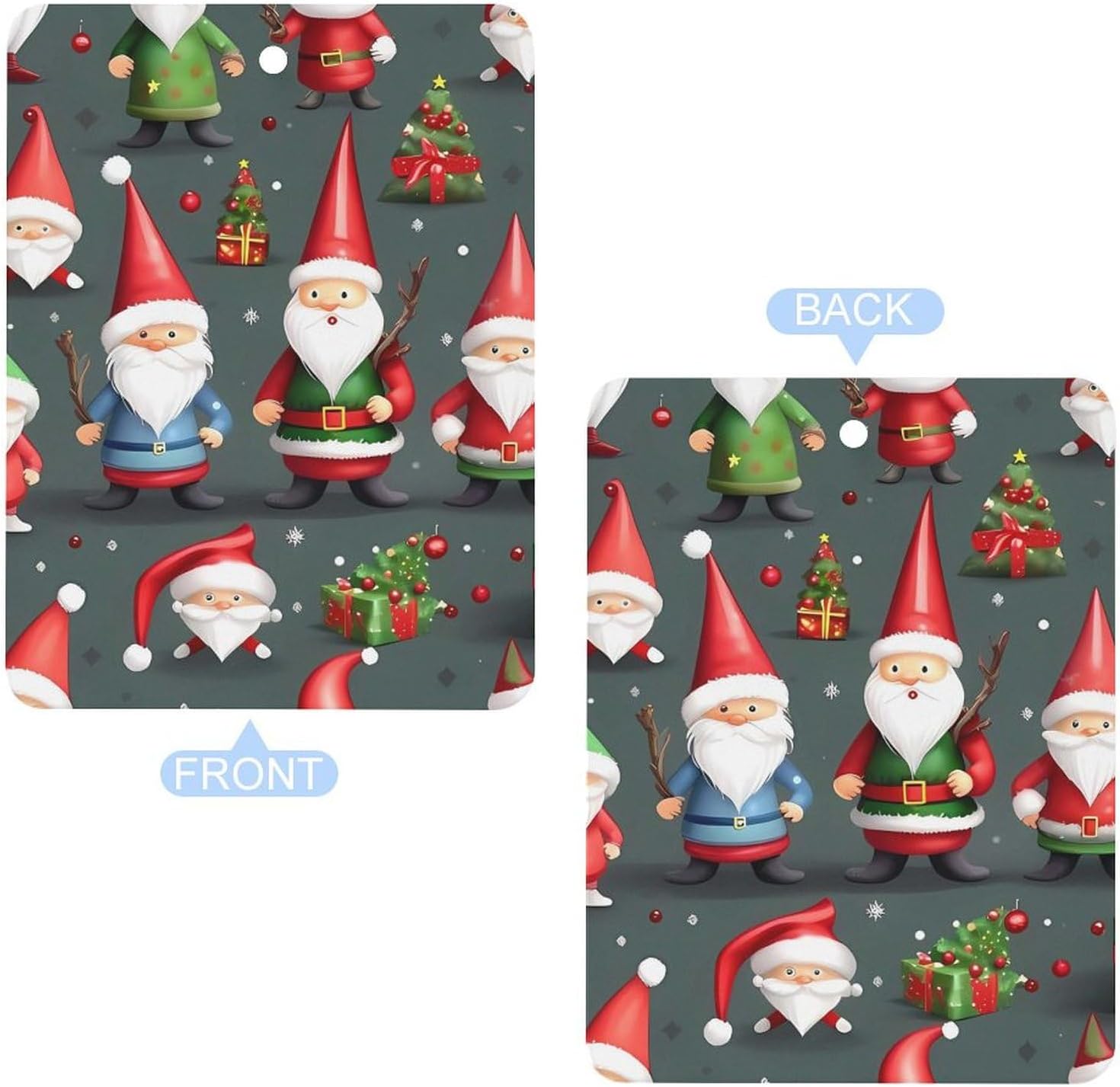 Car Aromatherapy Tablets Xmas Funny Gnomes Printed Car Interior Decoration Accessories image 3