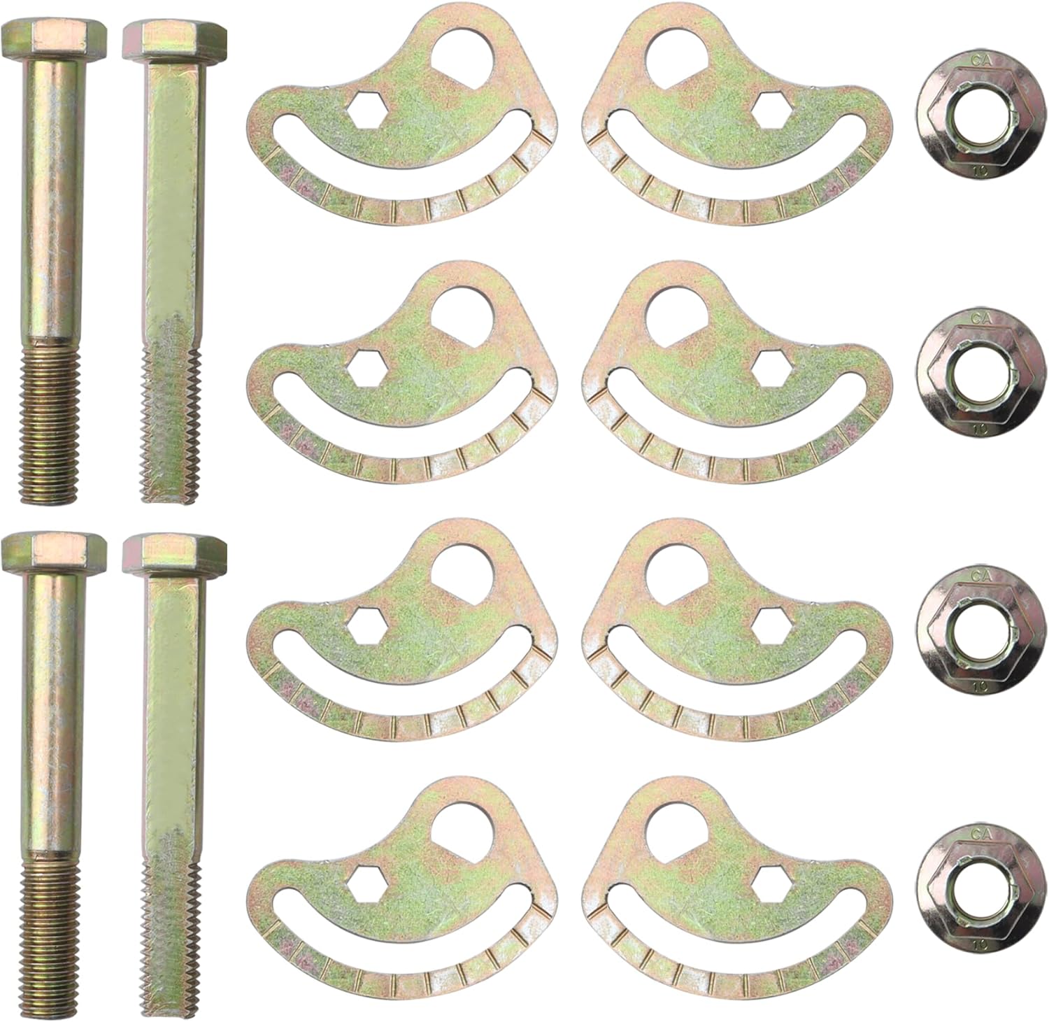 KR0026 Truck Camber Bolt Kit, Compatible with 2001-2010 Chevy GMC 1500HD 2500HD 3500 Trucks, Upper Control arm Cam Bolts ±1.5 °