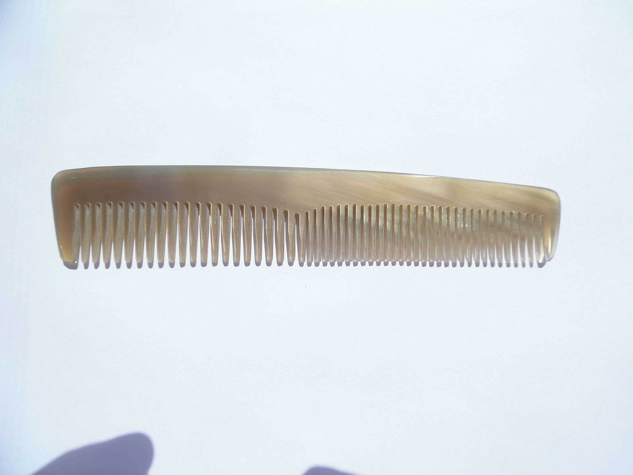 Peigne Démêloir en Corne Naturelle – 16 cm