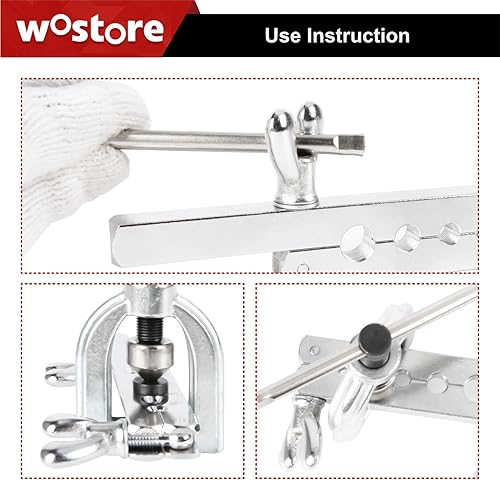 Miniatura 9 de Wostore Kit de herramientas de doble abocinación Cortador de tubos de línea de cobre