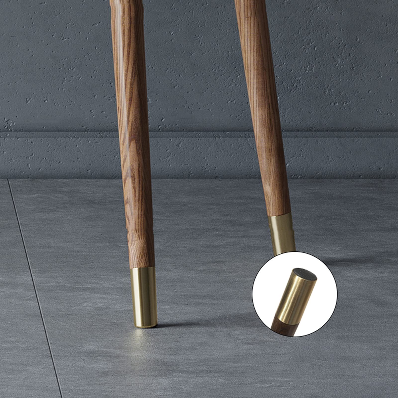 TABOJS Tavolo per Computer Elegante scrivania in Legno Scrivania per PC Desktop per la casa con cassettiera in Legno di Frassino, postazione di Lavoro per Studio con Piedini in Ottone
