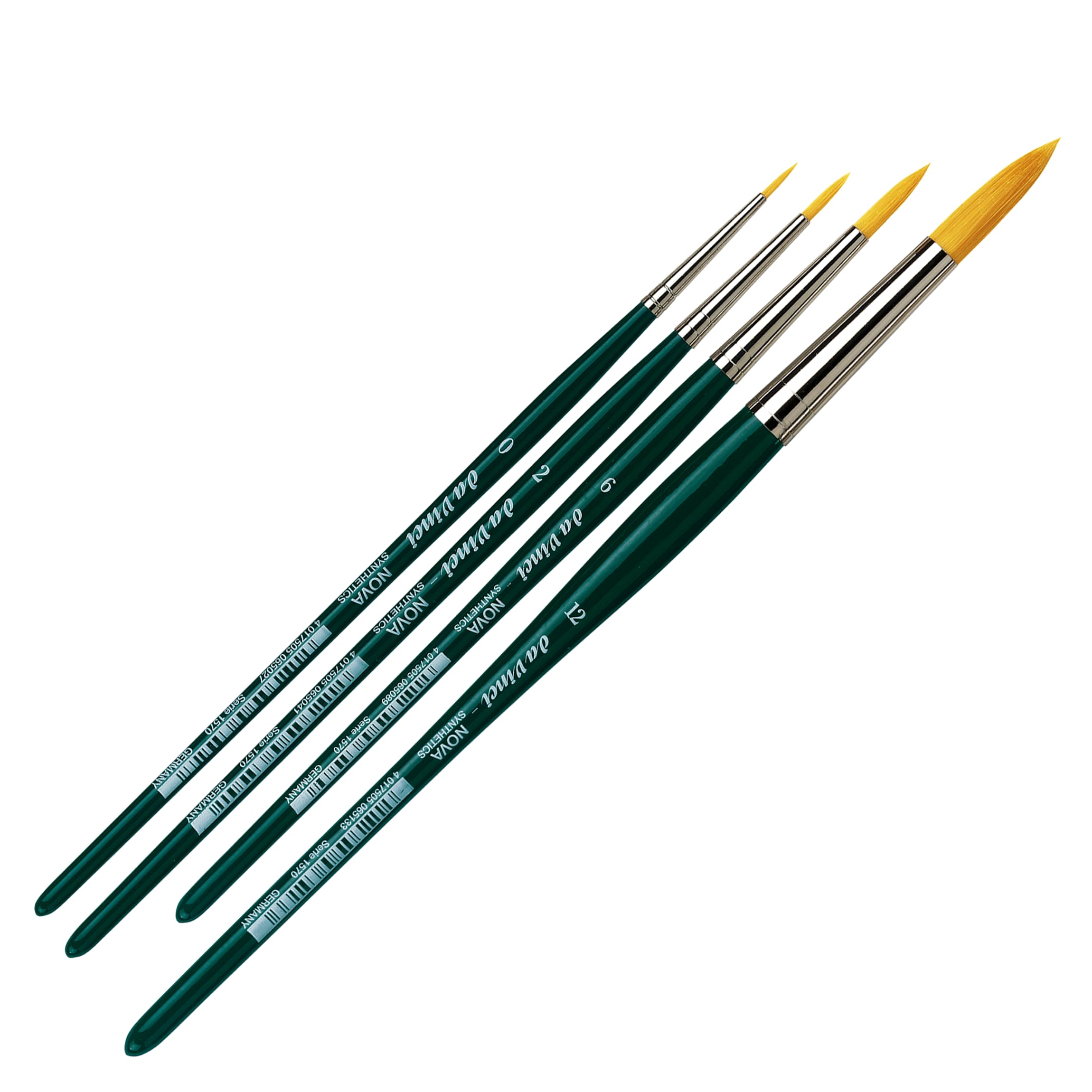 da Vinci Set di pennelli Sintetici Serie 4219, setola, Verde/Blu/Nero, 30 x 30 x 30 cm