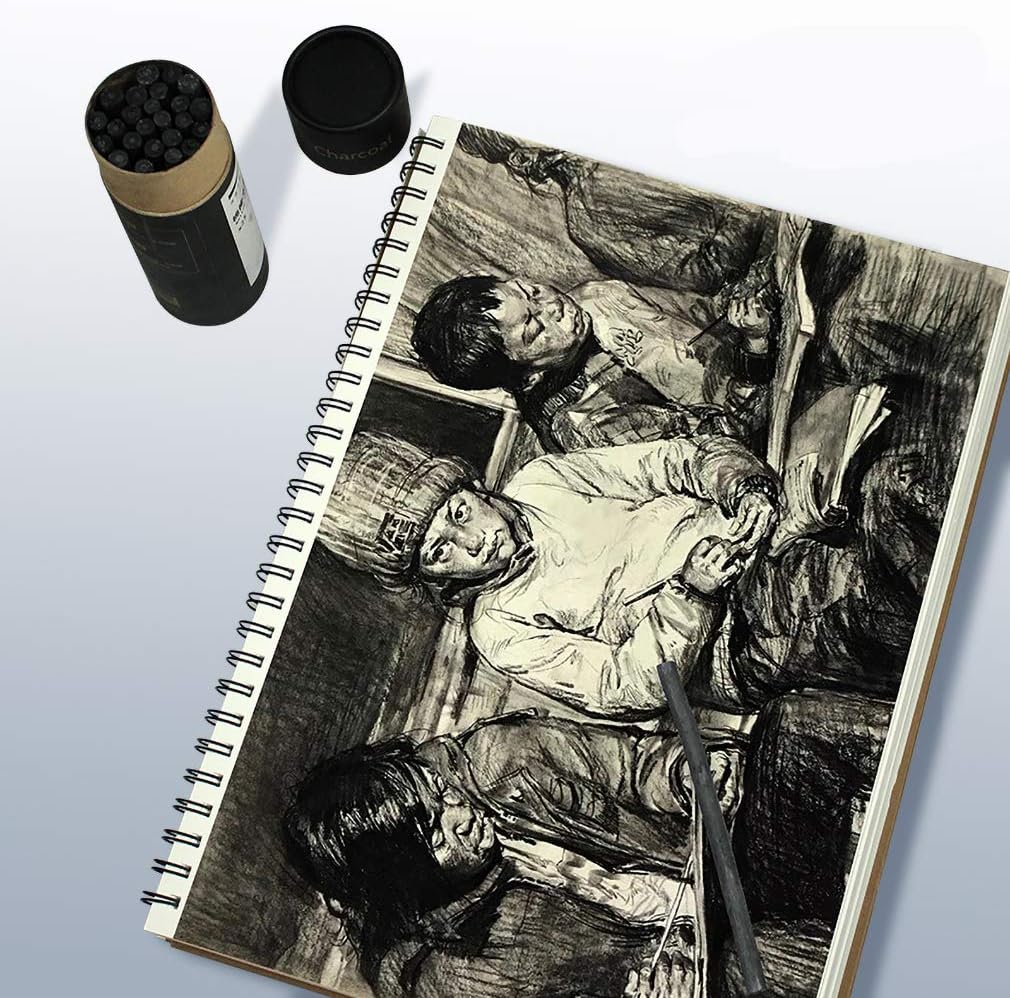 YYMIYU Sketch Sketch Willow Charcoal Bar 4-5mm Carbon Rod Carbon Pen Tool 25pcs/Barrel