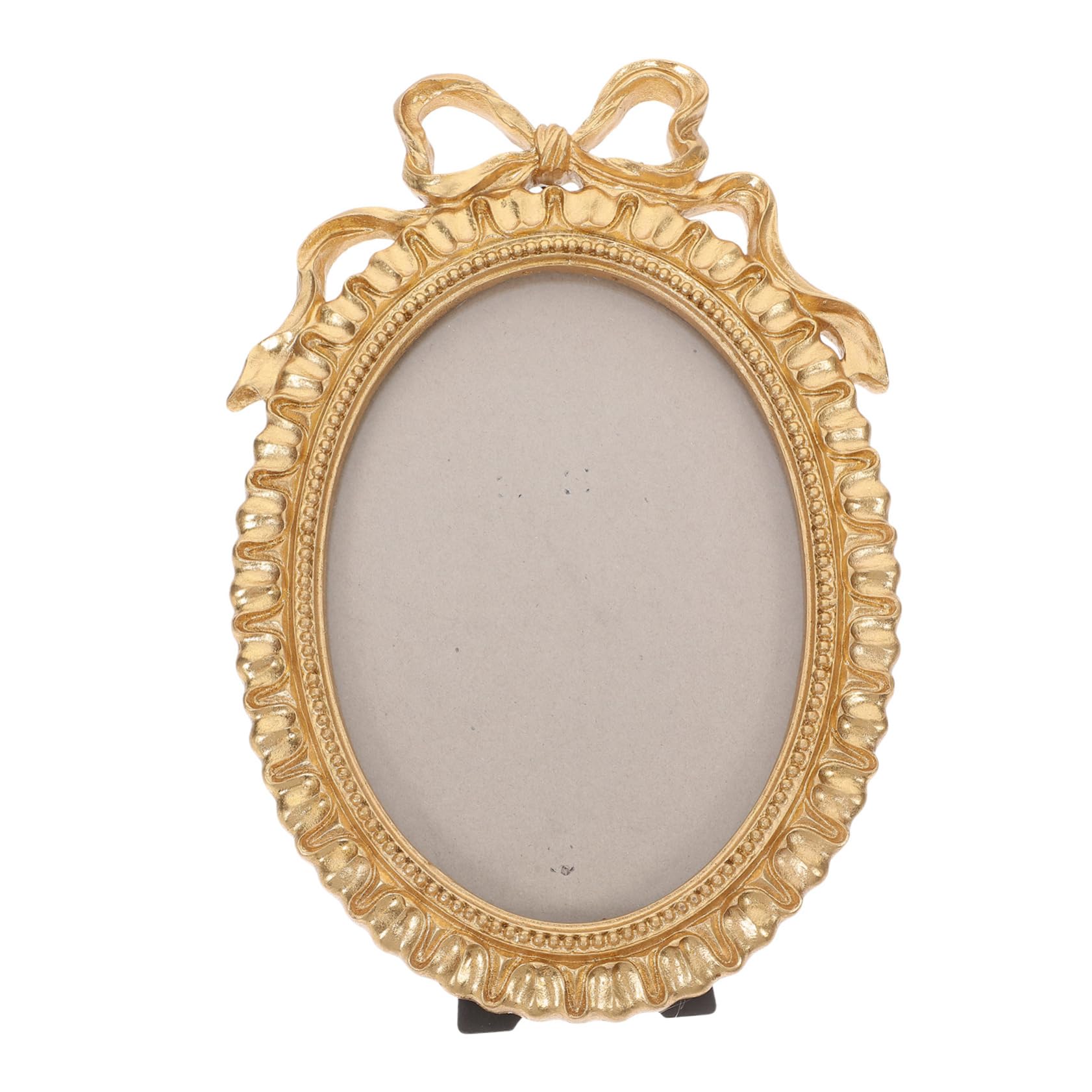 Goldener Elegant Kunstharz mit Bilderrahmen aus Ovaler Schleife Romantisch für Wand und Tischdeko für Zuhause und Hochzeiten