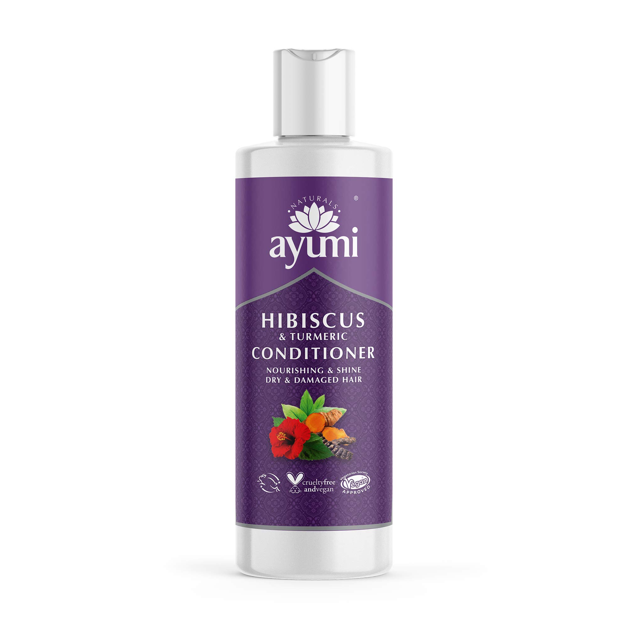Ayumi Hibiscus & Turmeric Conditioner. Vegan, Cruelty-Free, Dermatologically-Tested, 1 x 250ml