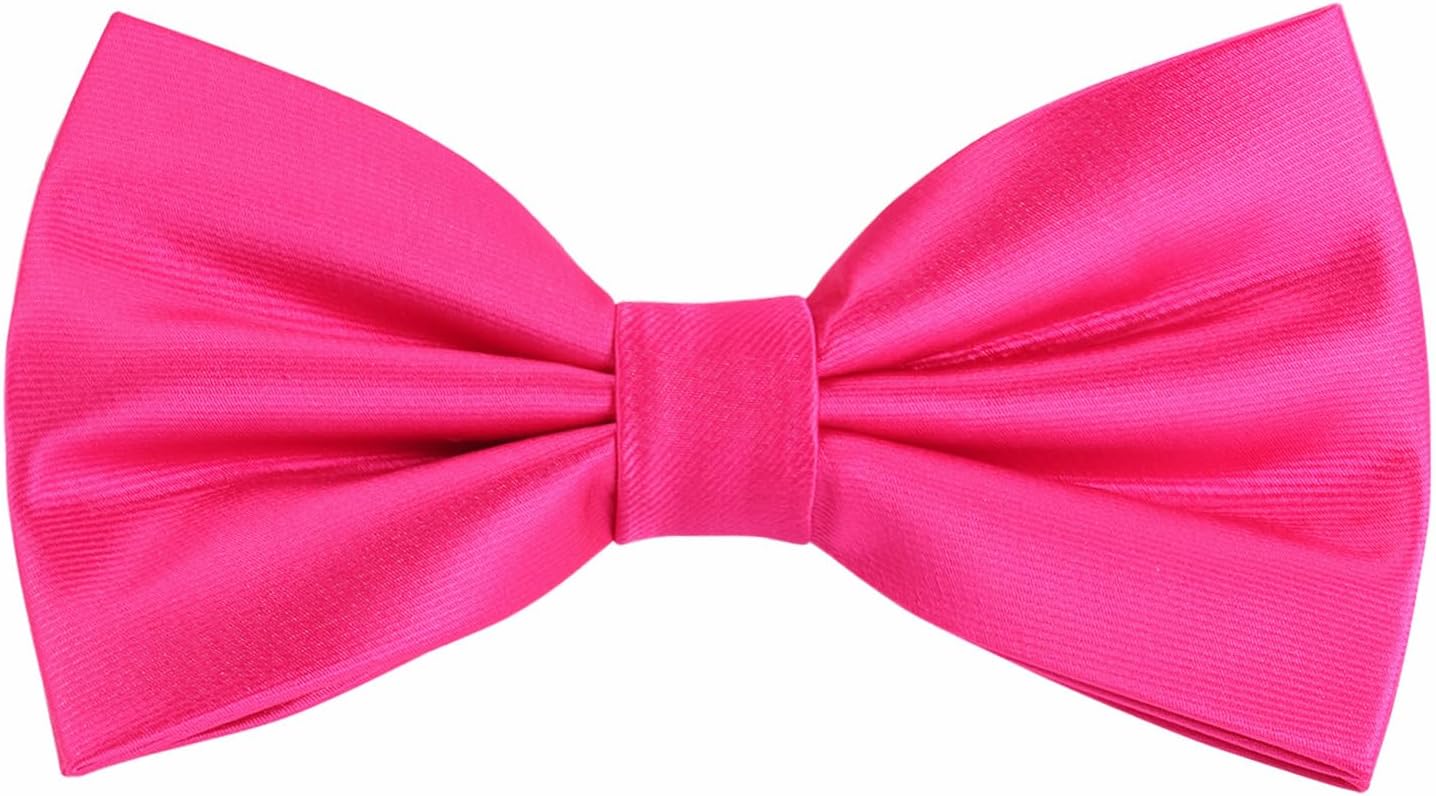 Pre-tied Adjustable Bow Tie for Men Formal Solid Tuxedo Bow Tie