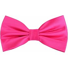Alizeal Mens Pre-tied Adjustable Bow Tie Solid Tuxedo