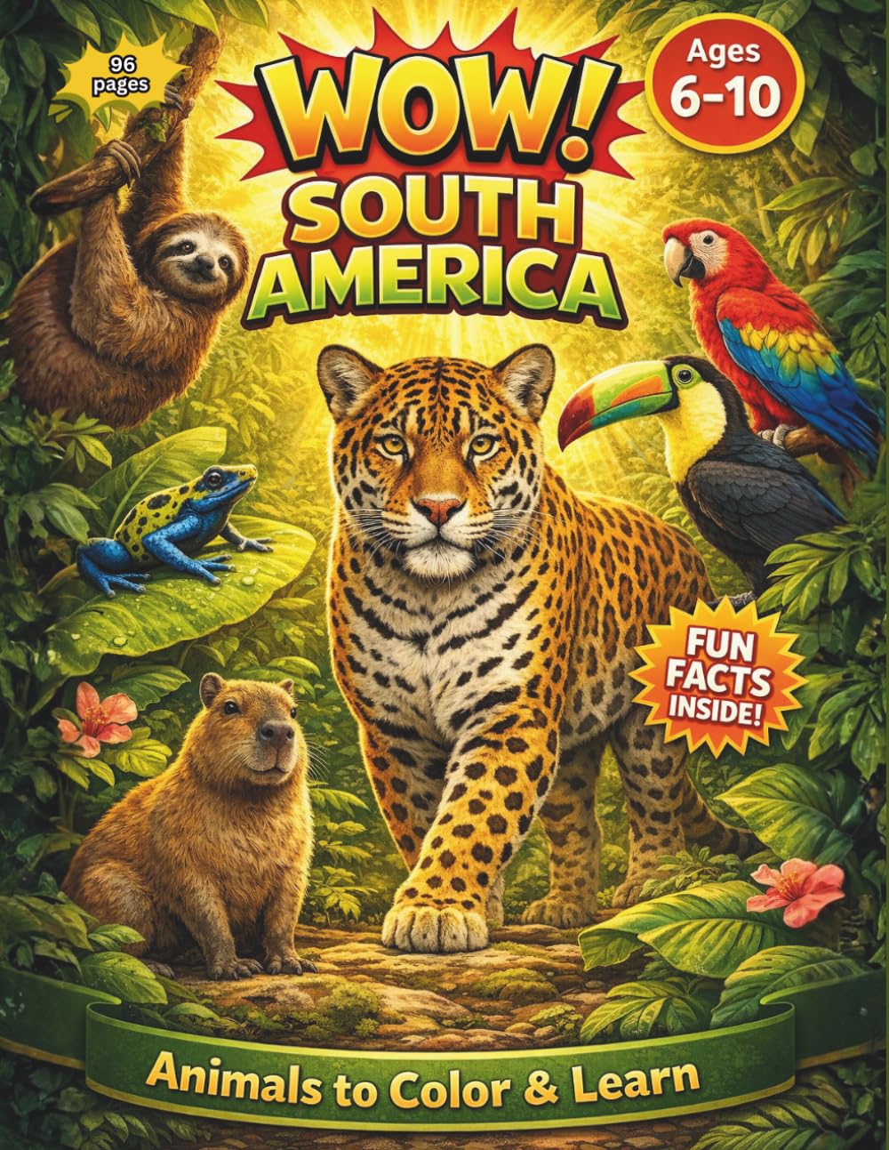 WOW! South America Animals: Animals to Color & Learn • Fun Facts About Wildlife for Kids Ages 6–10 (WOW! Color • Learn • Explore)