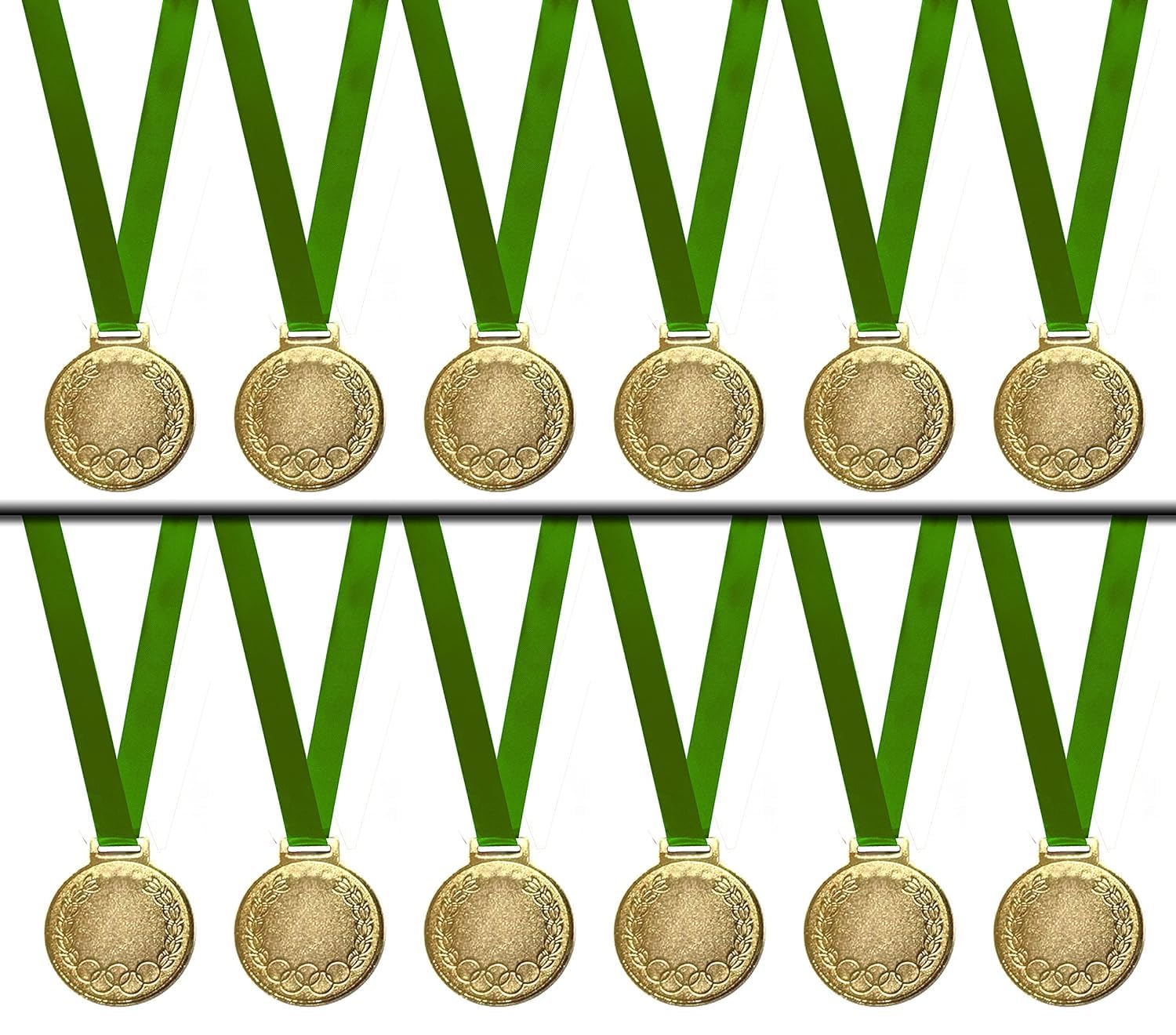 BE TREND Olympic Sports/Event Mild Steel Medal Size-2" Inches Dia for School Winner, Sports Champion (Set of 12Pcs, Gold Medal)-picture-21