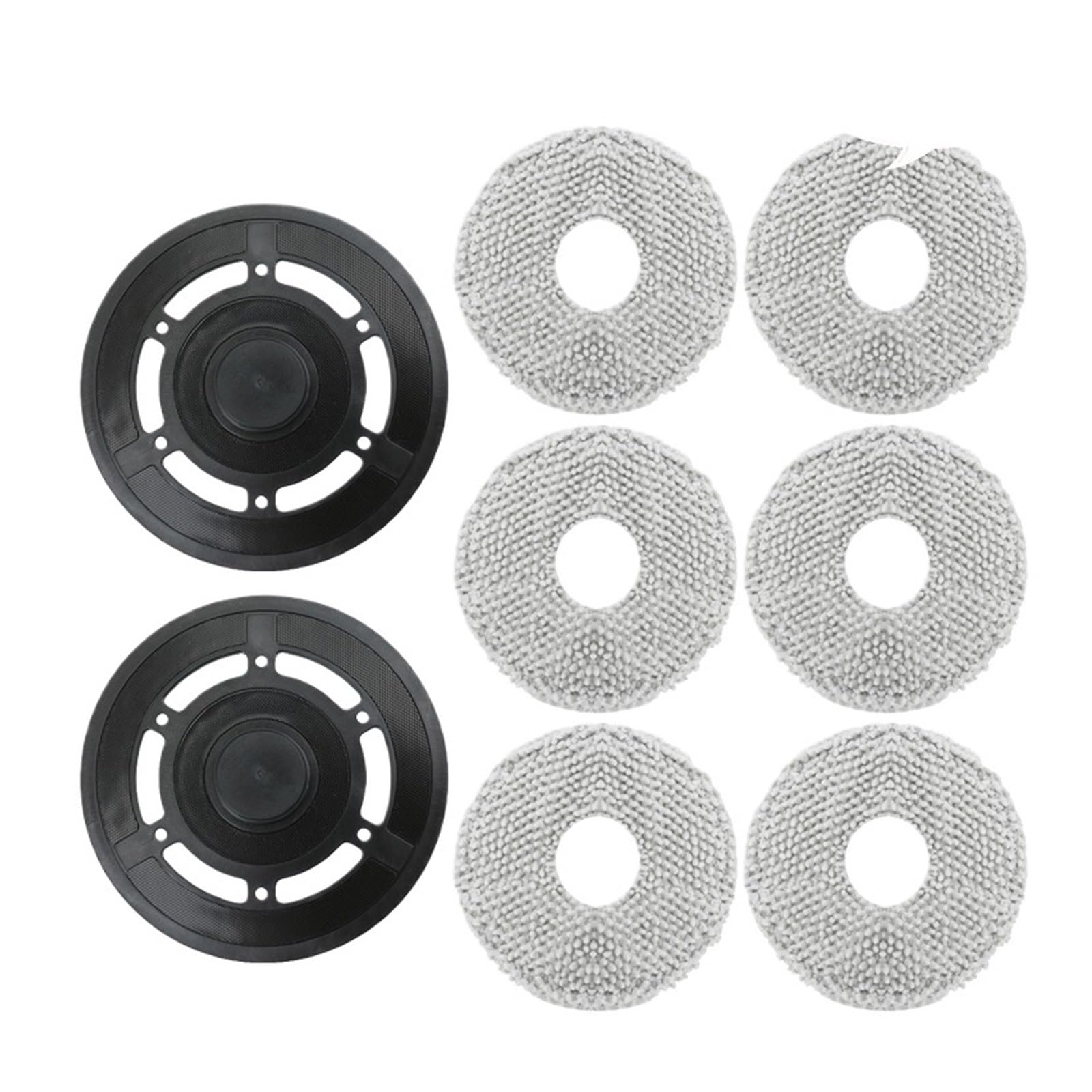 XYMURVVD Robot Vacuum Cleaner X2 Mop Rag Cloth Holder Accessories Spare Parts, Compatible For DEEBOT，X2 Pro/X2 Omni(2black+6mop gray)
